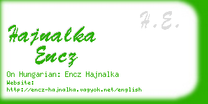 hajnalka encz business card